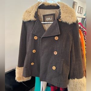 Brown fur coat